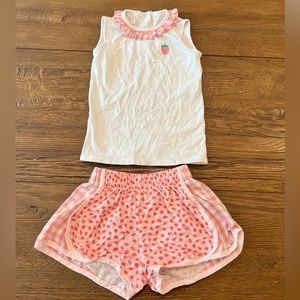 Sal & Pimenta strawberry shorts set